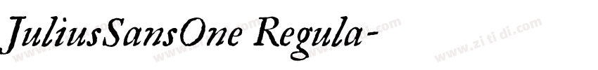 JuliusSansOne Regula字体转换